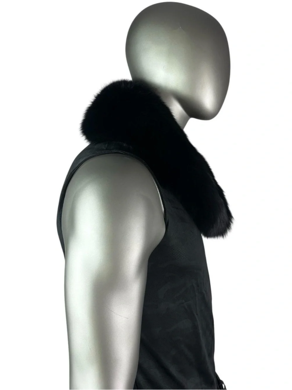 Men’s BLACK FOX Collar, 30” L, Certified Vintage Fur
